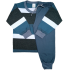 0336 Pijama Listrado Cinza Mescla Azul e Branco Calça Cinza 2 +R$ 55,00